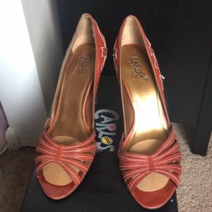 Carlos Santana Dusk Red Rose heeled Sandals